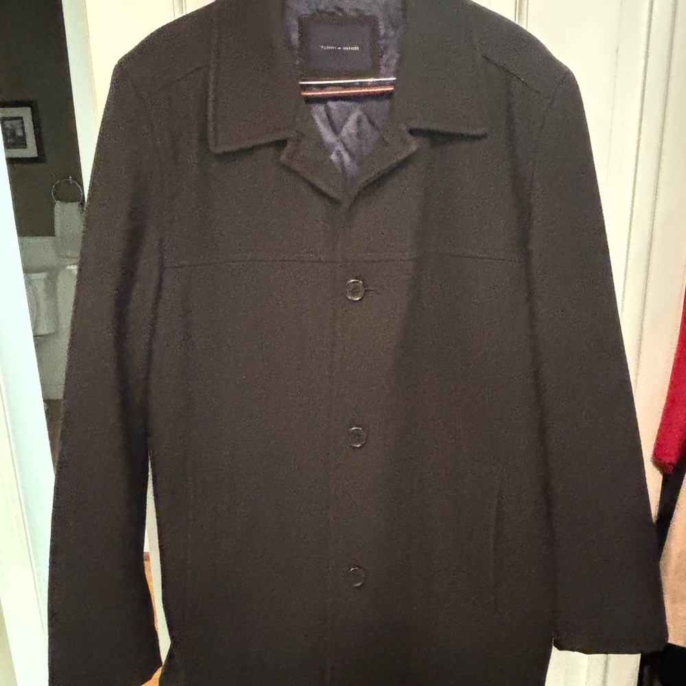 Like new - Tommy Hilfiger Charcoal gray men’s wool-blend, insulated coat
